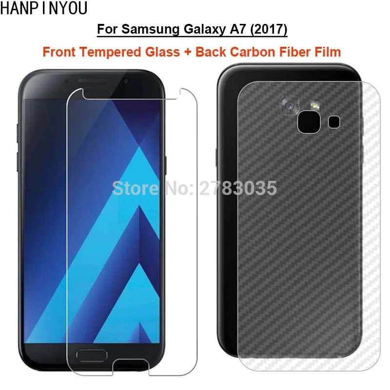 Для Samsung Galaxy A7 2017 A720 1 комплект = мягкая задняя пленка из углеродного волокна +