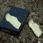 Металлический значок с золотым крылом для бензиновой зажигалки ZIPPO, украшение сделай сам, клей на металлических деталях, гаджеты для мужчин, аксессуары для курильщика