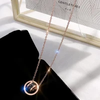 small gold chain necklace women choker stainless steel charm wedding heart pendants jewelry gift