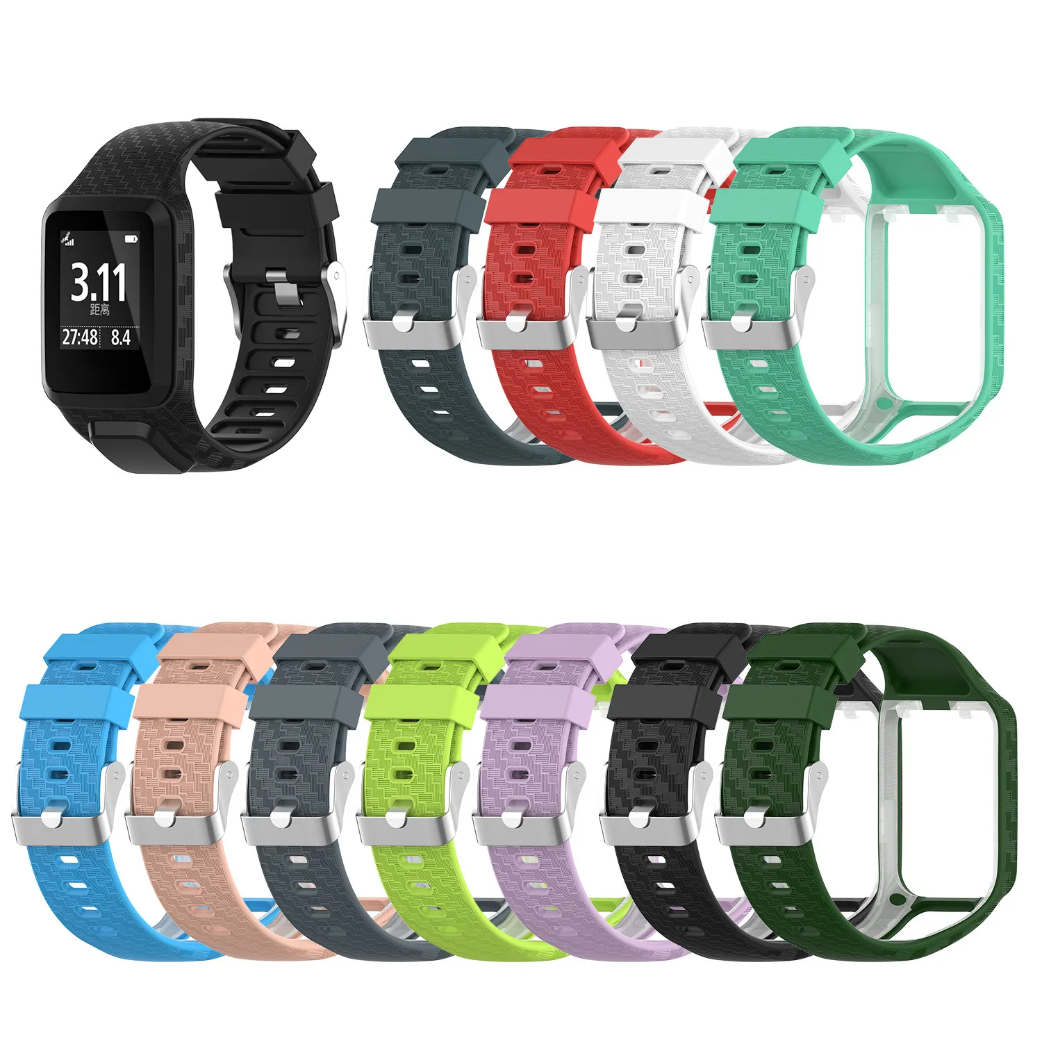 Силиконовый ремешок для Tomtom Runner 2 3 Spark Golfer сменный браслет 7 8