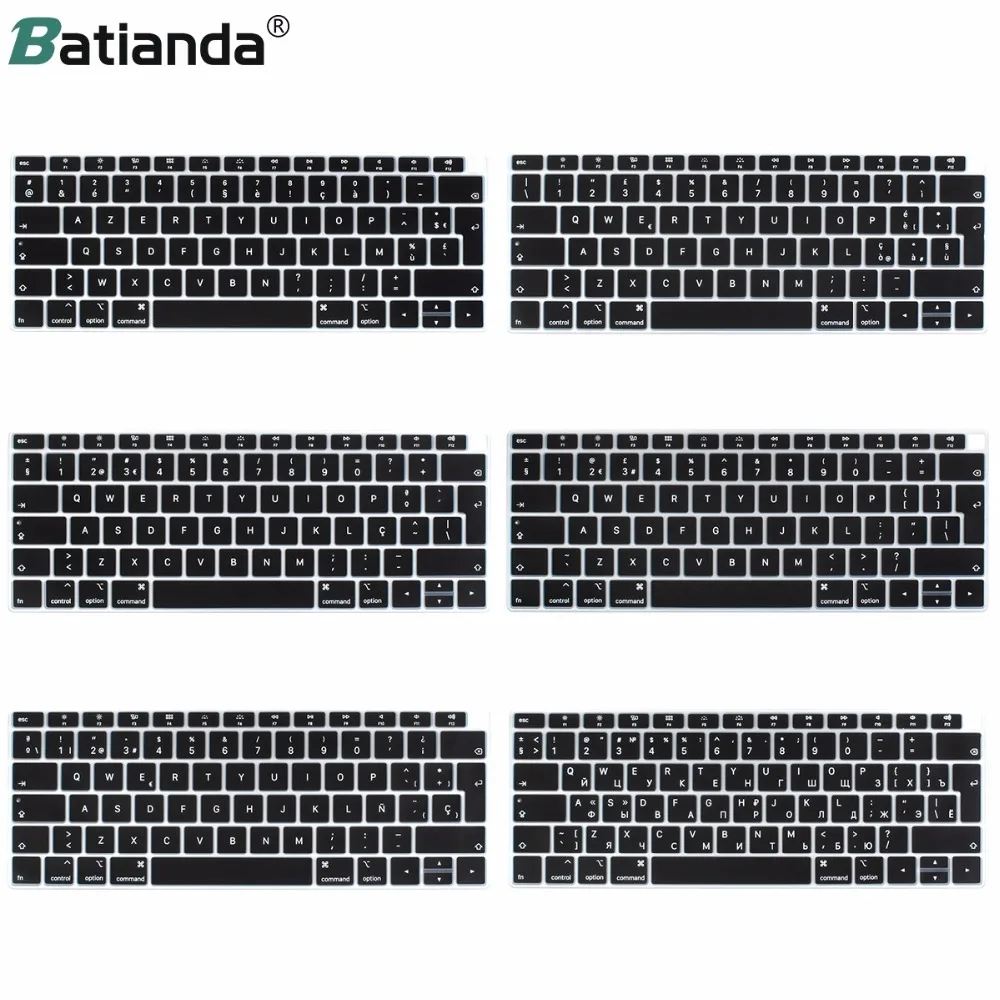 Наклейка на клавиатуру для Macbook New Air 13 с Retina и Touch ID A1932 2018|Чехлы клавиатуры| |