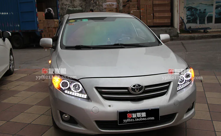Фара для Toyota corolla фары 2007-2011 светодиодный фонарь DRL H7 ксеноновая лампа