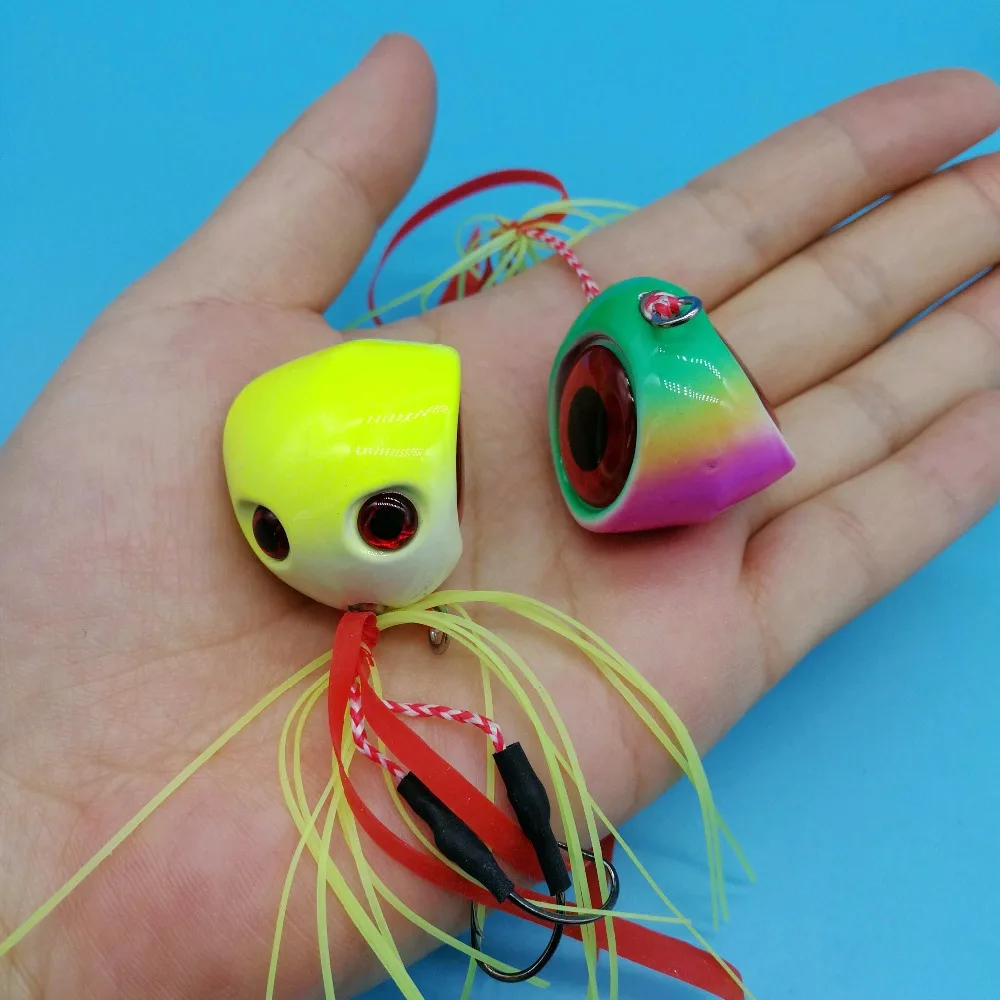 HOOFISH 1 шт. 120 г/100 г/80 г/60 г грузило для рыбалки приманка с четырьмя 3D глазами 3 цвета