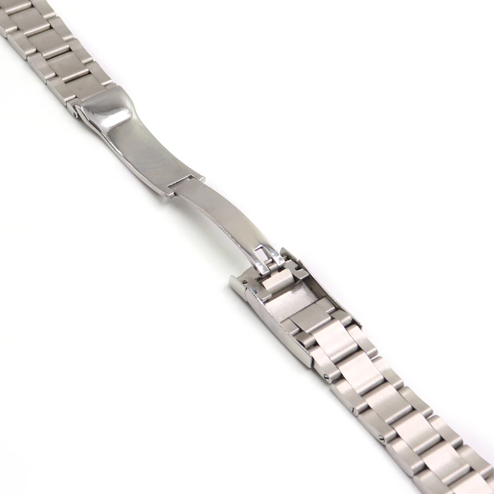 Rolamy 20mm 316L Stainless Steel Solid Curved End Screw Links Replacement Watch Band Watchband Strap Bracelet For DATEJUST