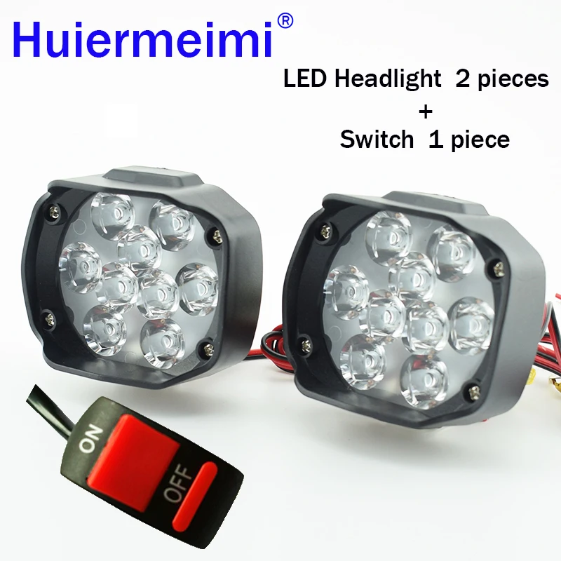 Huiermeimi 1 пара мотоциклетных светодиодных фар фары для скутера мото