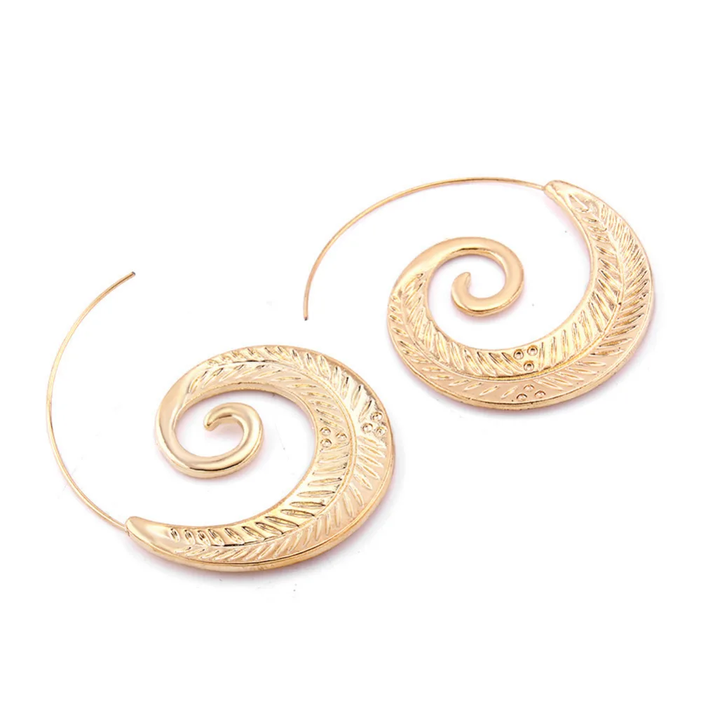 1 пара круглых спиральных сережек увеличенные спиральные ювелирные изделия в