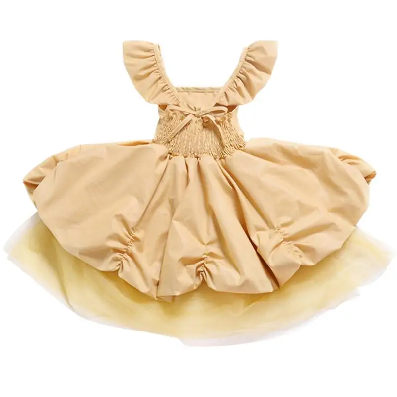 Одежда для маленьких девочек платье-пачка на бретельках платье с оборками и