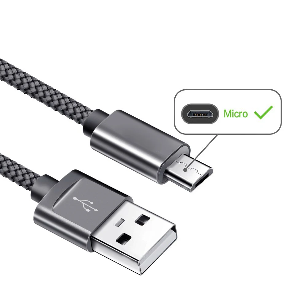 1 м нейлоновый зарядный кабель Micro USB Для Highscreen Easy XL Pro / L F Power Ice Max кабели для