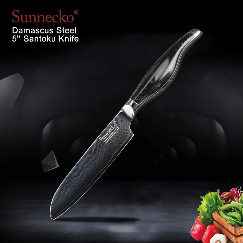 SUNNECKO 2 шт. Кухня набор ножей из дамасской стали 6 5 &quotпринадлежности для шеф повара