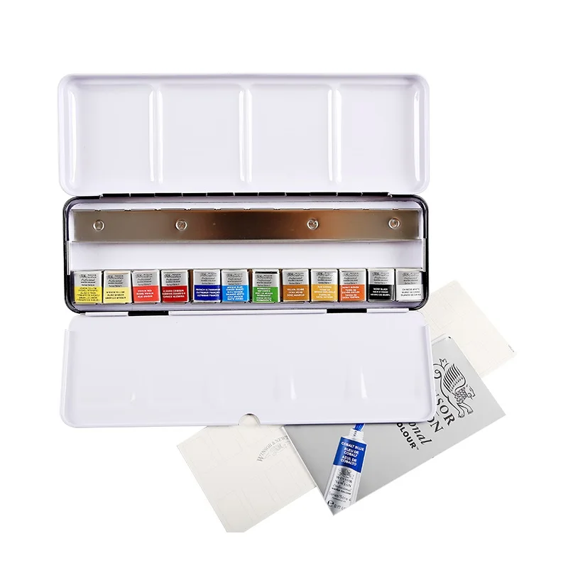 Winsor&Nowton 12/24 Senior painter Watercolor Paint artist special Professional Pigment Porcelain Enamel Packing made in France