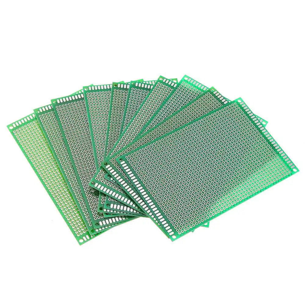 

10pcs 8x12cm FR-4 2.54mm Single Side Prototype PCB Printed Circuit Board