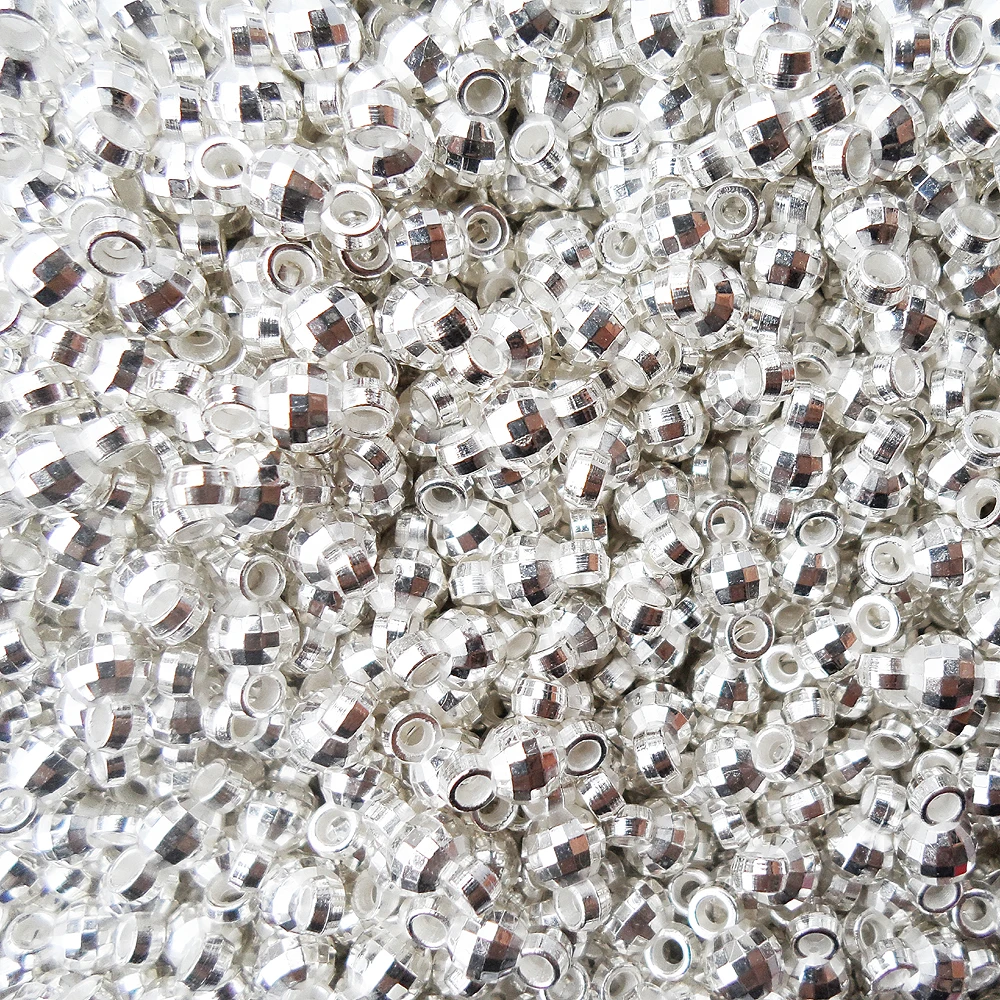 Модный кулон с двойной петлей и гладкой поверхностью посеребренные бусины