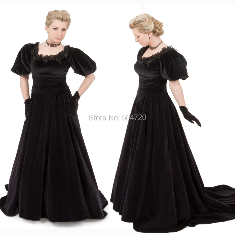 

19 Century Retro Vintage Victorian dresses Eras Regency Gothic Civil War Renaissance Revolutionary Dress Halloween HL-134