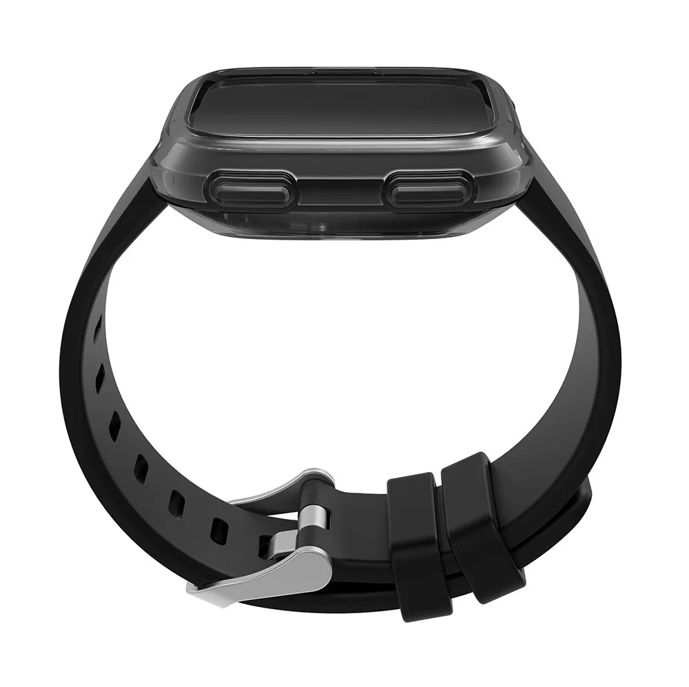 Защитный чехол на 360 градусов для Fitbit Versa ремешок с покрытием подходит Bit часы
