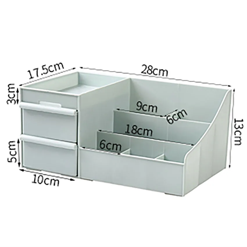 Plastic Cosmetic Drawer Makeup Organizer Storage Box Container Desktop Casket Holder Sundries Case | Дом и сад