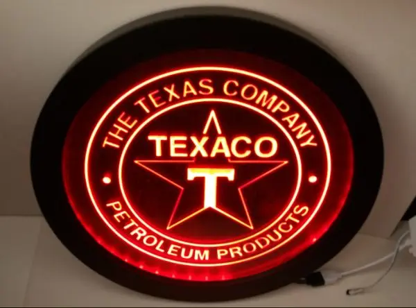 TEXACO фарфор газовый насос мужская пещера RGB светодиод многоцветный беспроводной