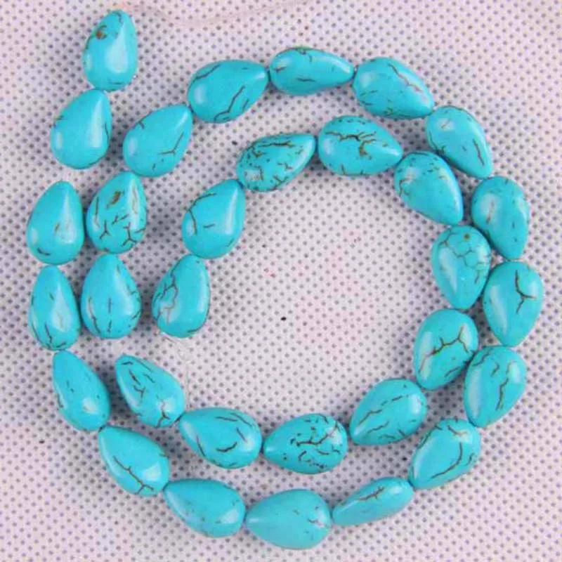 Голубые каплевидные бусины Howlite 14x10 мм 16 дюймов ювелирные изделия для