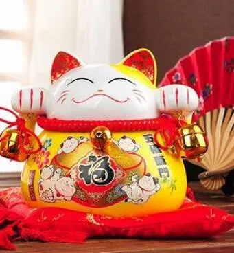 YM керамическая копилка maneki neko для домашнего декора украшения комнаты