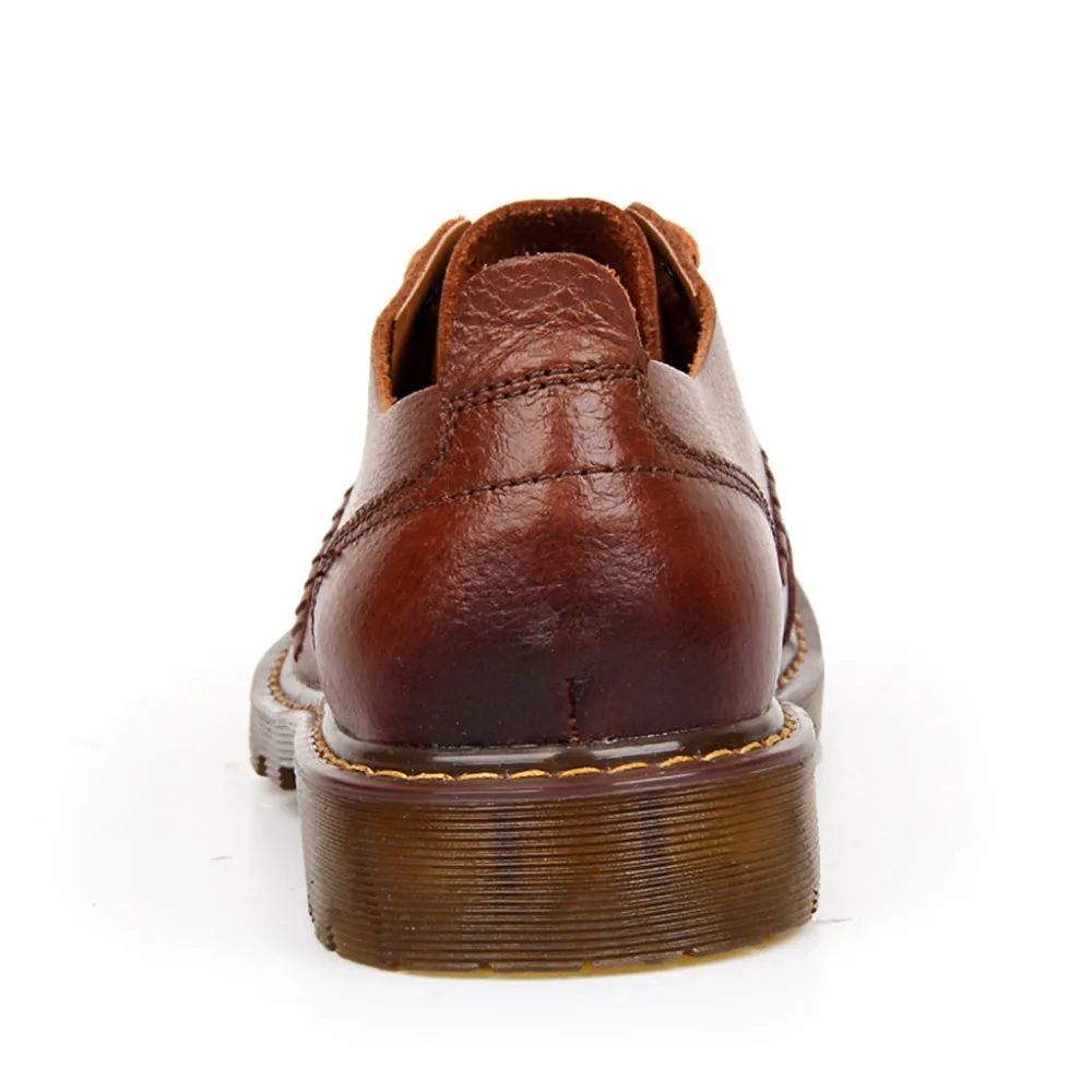 Мужские туфли-оксфорды Aleader кожаные повседневные туфли из натуральной кожи на