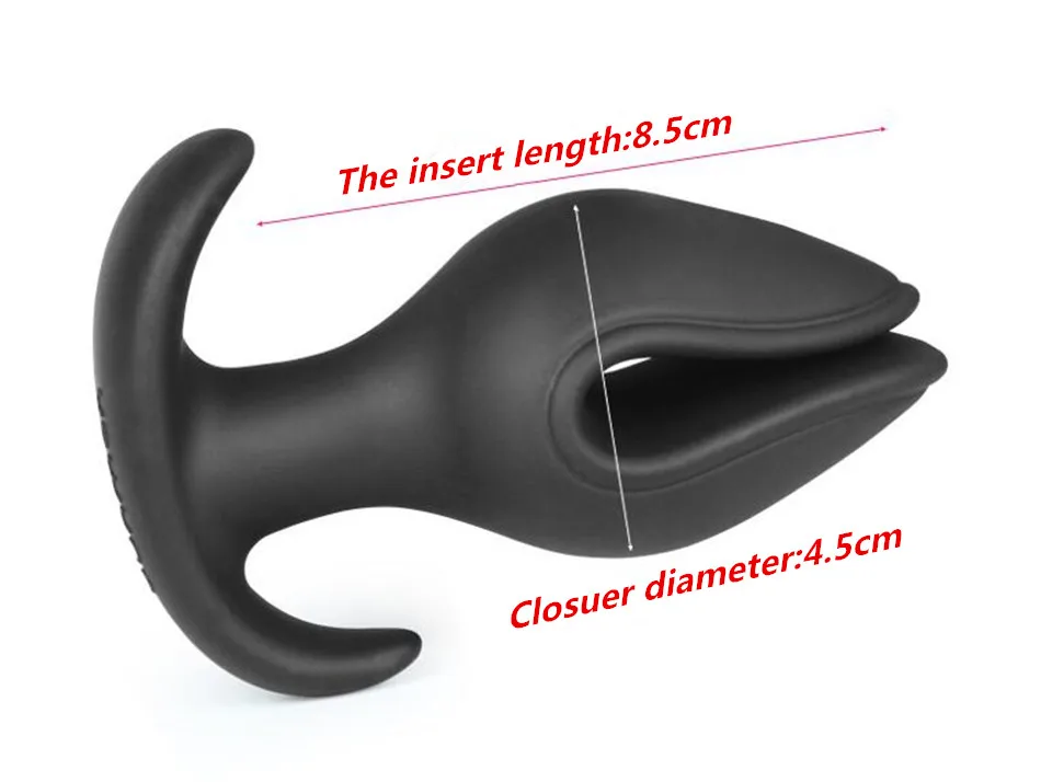 Мягкая силиконовая V образная Анальная пробка SM открывающаяся зеркало для