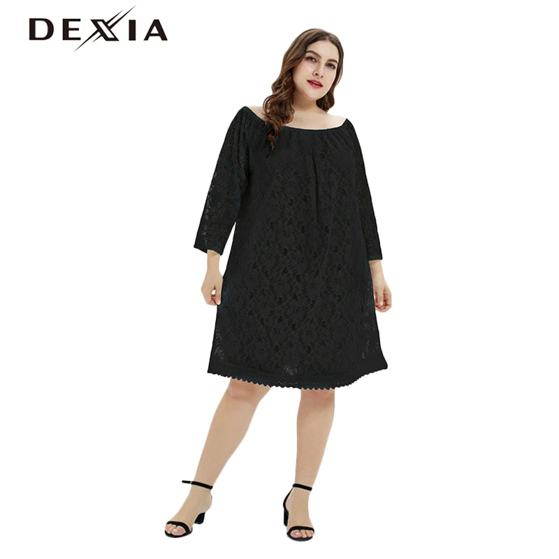 DEXIA богемный белый цветок кружево платье для женщин вечерние плюс размеры 3XL