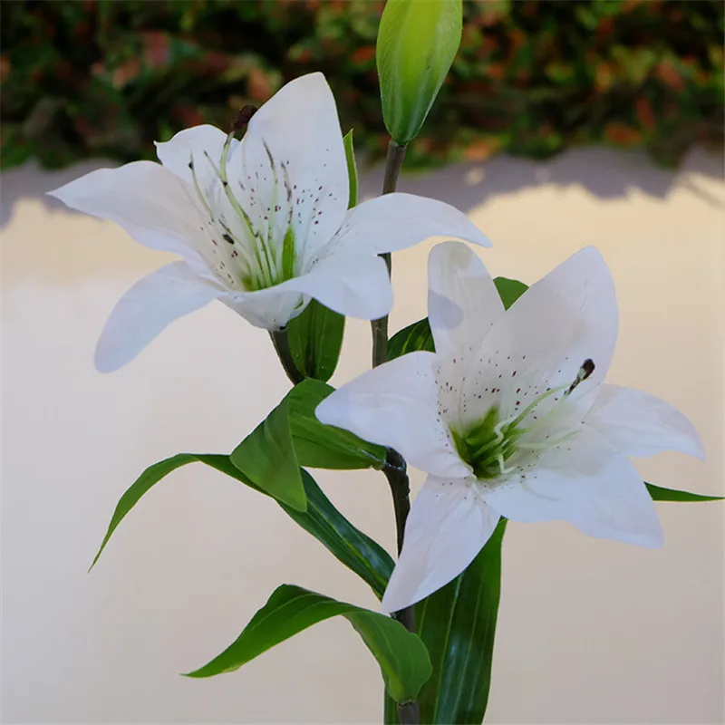 Имитация 3 голов тигровая Орхидея лилия духи дом гостиная пол отель сад вечерние