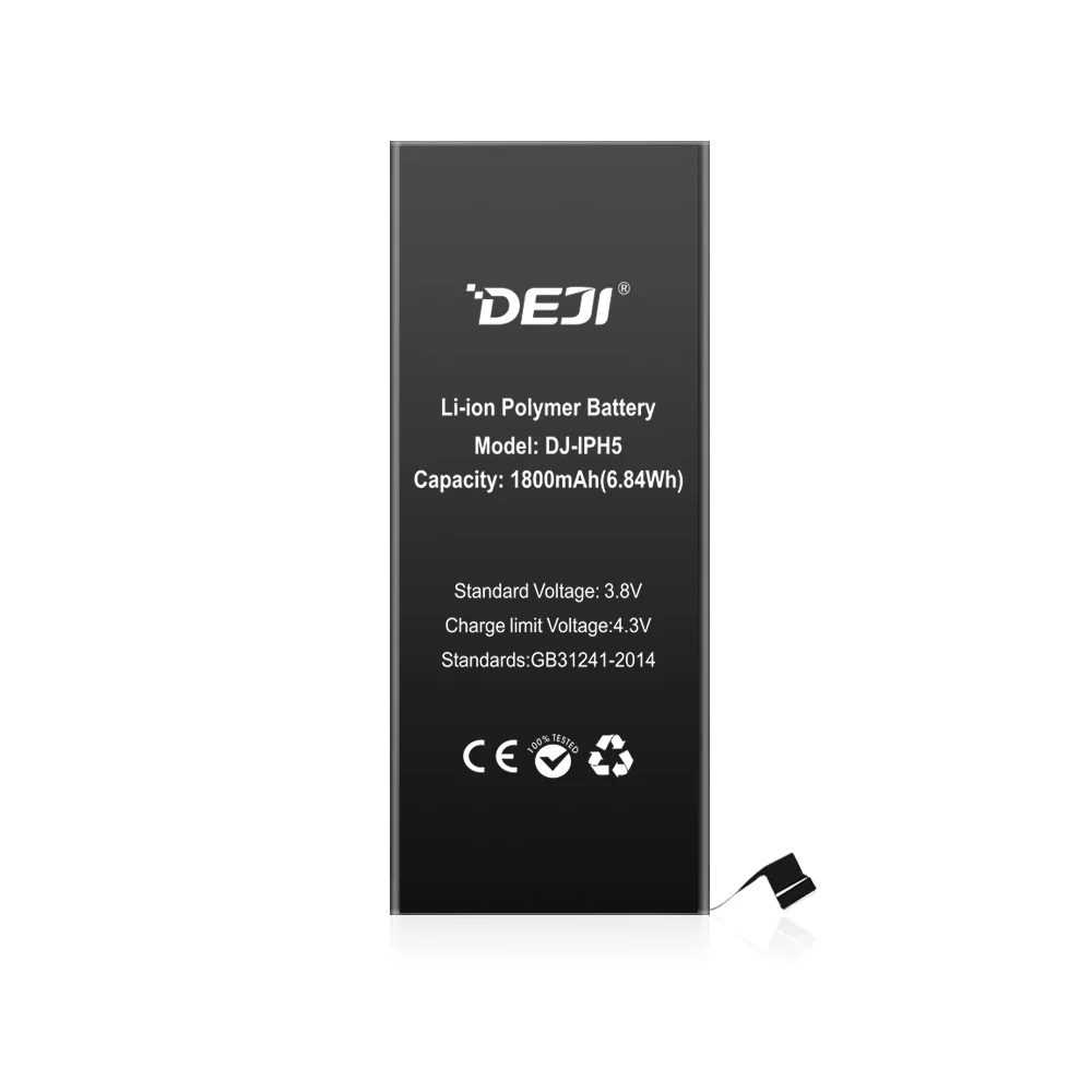 Оригинальный литий полимерный аккумулятор DEJI для iPhone 5/5G с большой емкостью