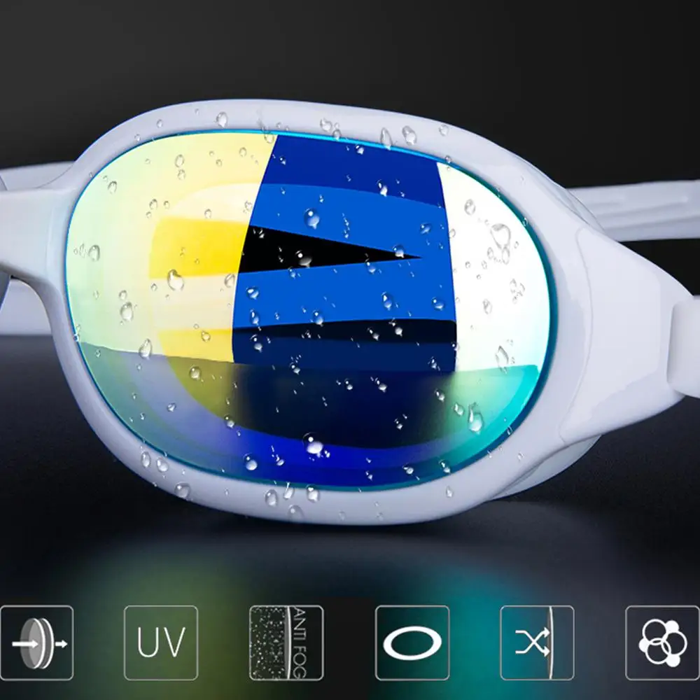 

Professional Swimming Goggles Unisex Plating Waterproof Anti-fog UV Protection Diving Professional Eyewear