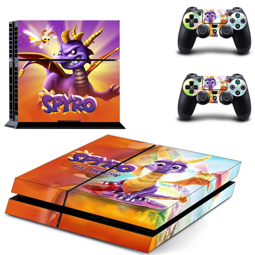 Игра Spyro Дракон PS4 Кожа Наклейка виниловая для sony Playstation 4 консоль и 2 контроллера PS4 Кожа Наклейка