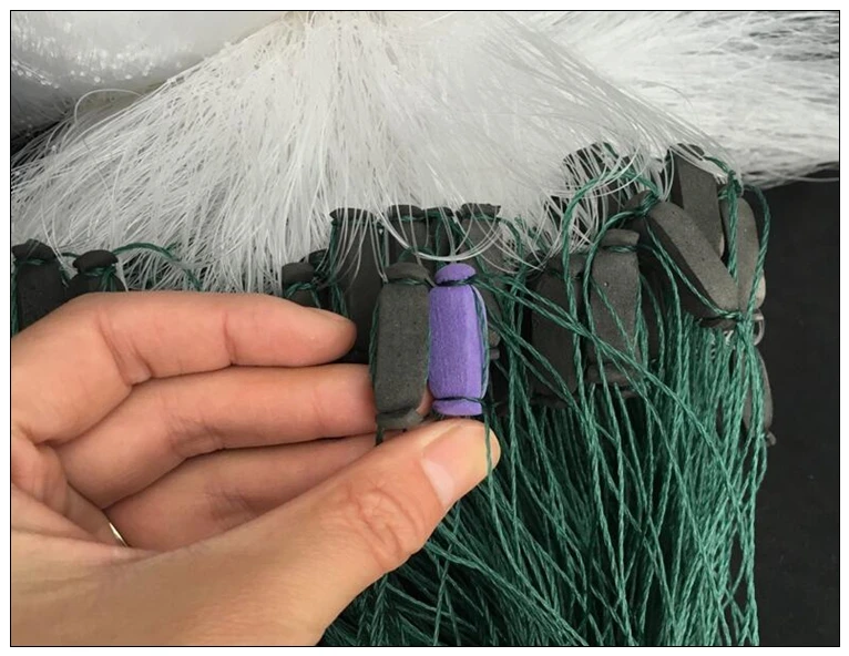 Finefish 3 Layers 4*100M Hunting Catch Fishing Net Monofilament Trap Gill Network With Float Outdoor Sport Fish Gillnet | Спорт и