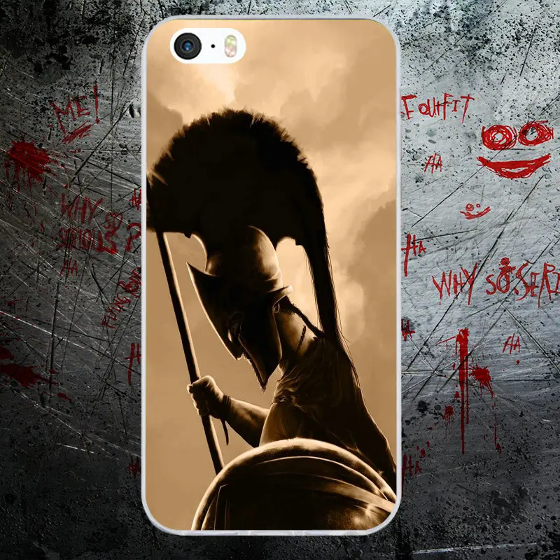 Мягкий силиконовый чехол из ТПУ для iPhone 4 4S 5 5S SE 6 6S Plus 7 8 8Plus X Fundas Coque Spartan 300 Warrior Movie |