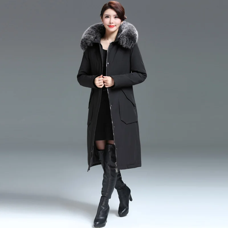 AYUNSUE Женская пуховая куртка в Корейском стиле зимнее женское пальто с капюшоном