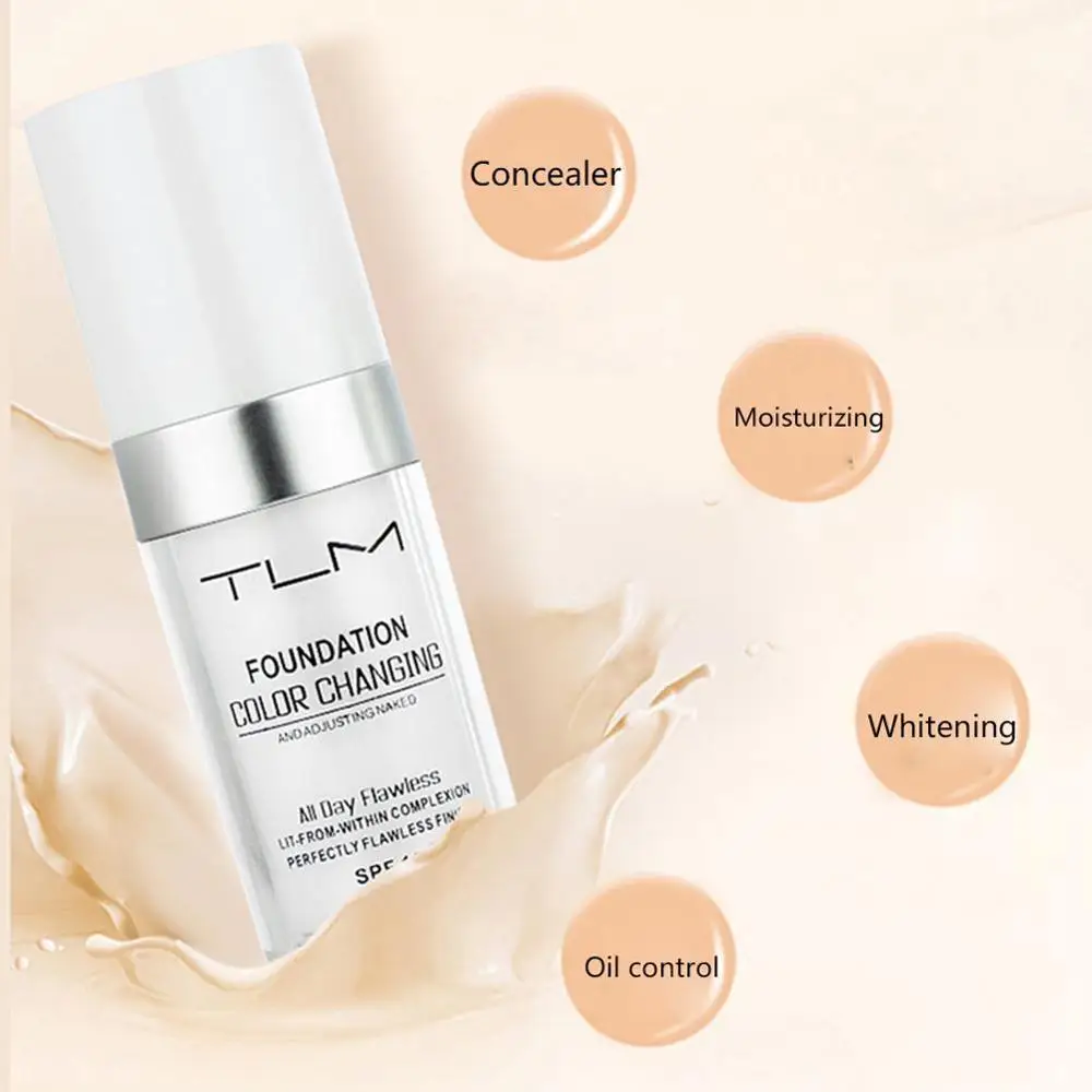 30 мл TLM меняющая цвет жидкость SPF 50 Sun Block Foundation Skin Consealer | Красота и здоровье