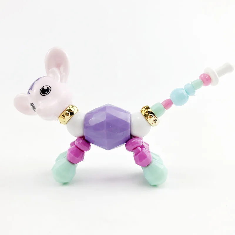 TOY023 Рождественские детские игрушки, пластиковые Мультяшные браслеты, браслеты для девочек, волшебные браслеты в виде животных, деформационные игрушки для детей, Классические бусины в виде единорога - Цвет: TOY023