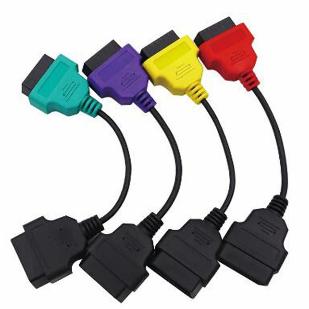4 шт. OBD2 для Fiat ECU сканер диагностические кабели MultiECUScan адаптер Комплект Fiatecuscan