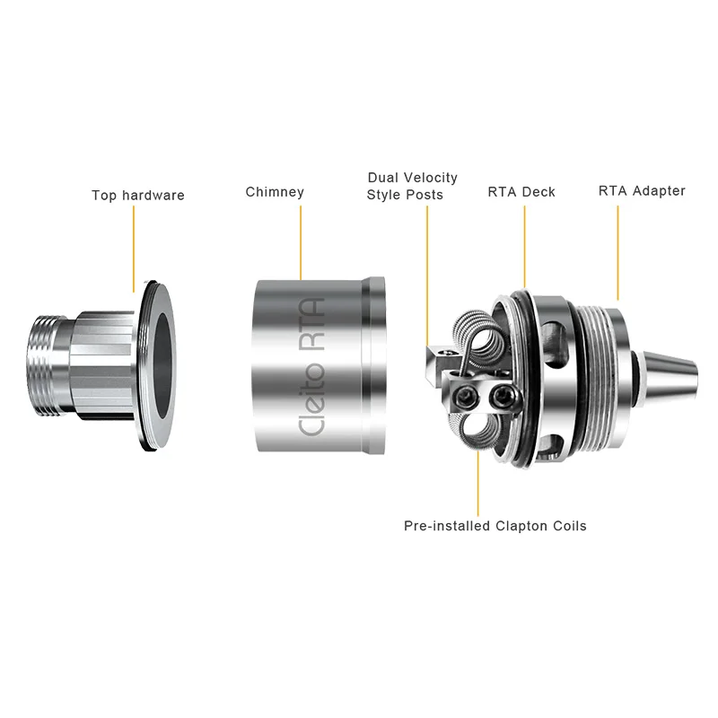 Оригинальная система Aspire Cleito RTA с двойной катушкой двухслойная электронная
