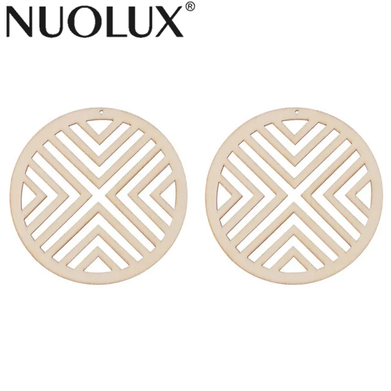 6 шт. деревянные полые круглые резные виниры ломтики Рождественская елка