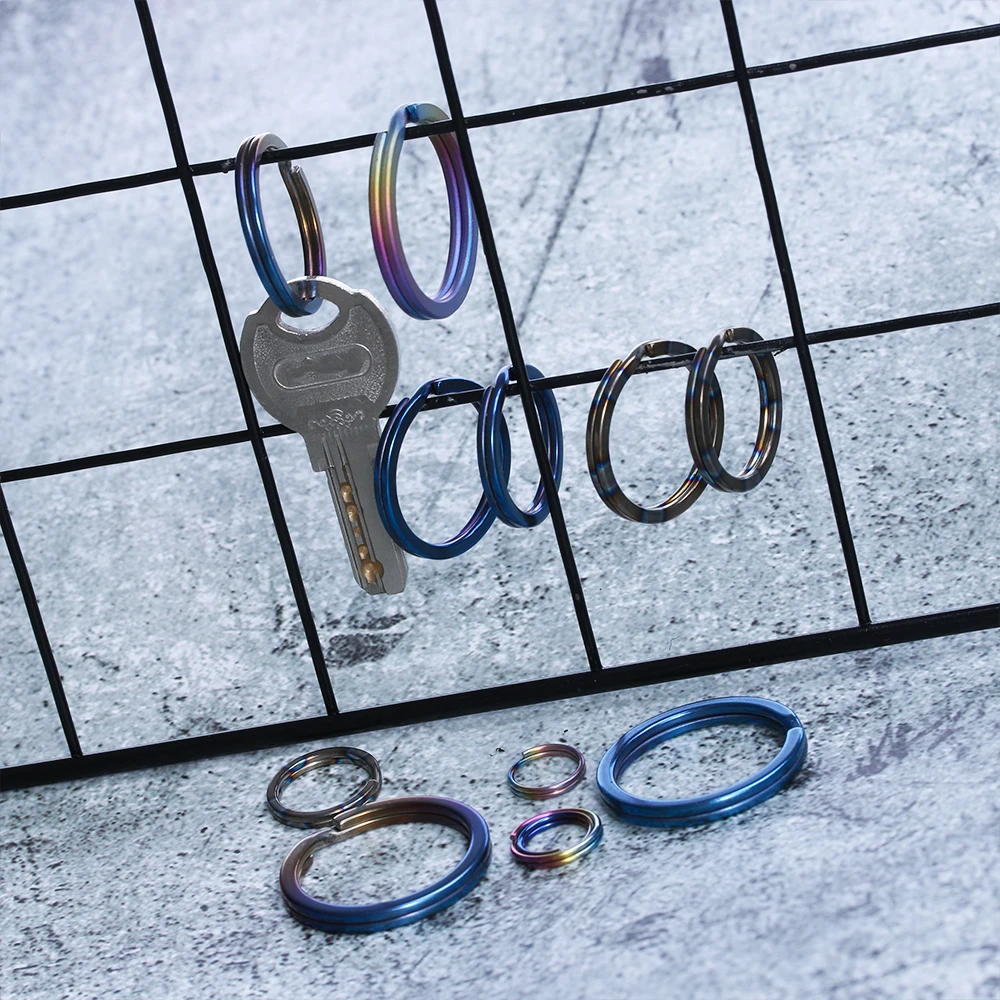 1/2 шт. Титан сплав EDC цепочка для ключей на открытом воздухе Портативный брелок