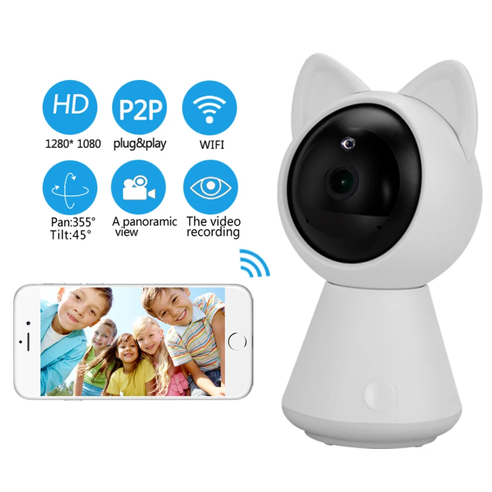 Мини 1080 p HD ip Wifi камера CCTV Wi Fi Безопасность Беспроводная 360 домашняя ночного