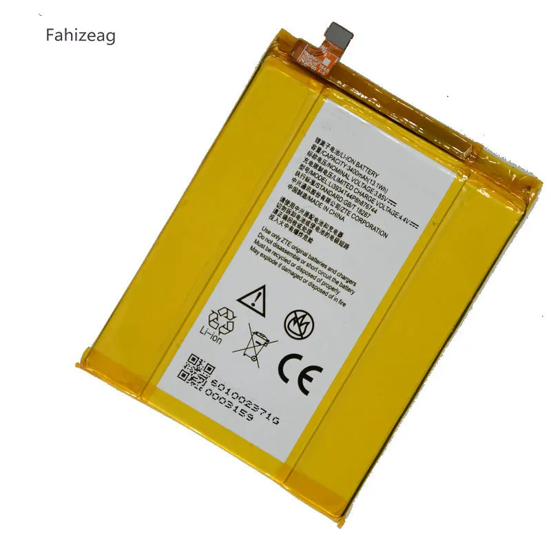 Fahizeag 3400 mAh Li3934T44P8h876744 Замена батареи для ZTE Grand X Z988 Max2 zmax Pro Z981|Аккумуляторы