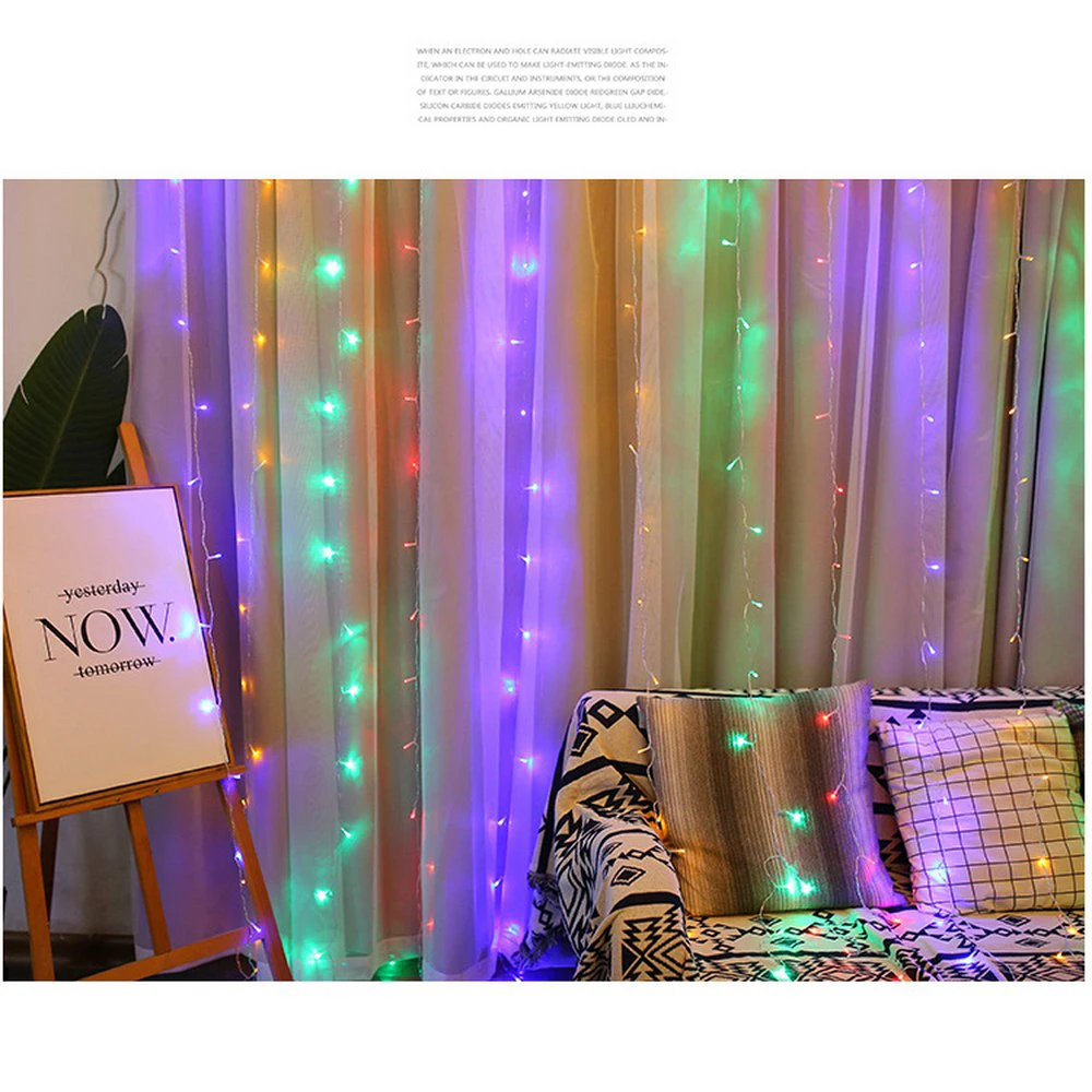 Светодиодные Luces Decoracion рождественские фонари праздничный свет романтические гирлянды Рождественские Свадебные праздники 3x3/2x2/6x3/3x2 метра