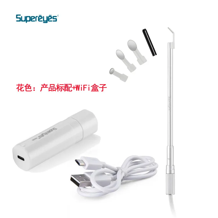 Supereyes Y003 Беспроводной WI-FI 1-500x визуальный уха Палочки эндоскоп Отоскоп