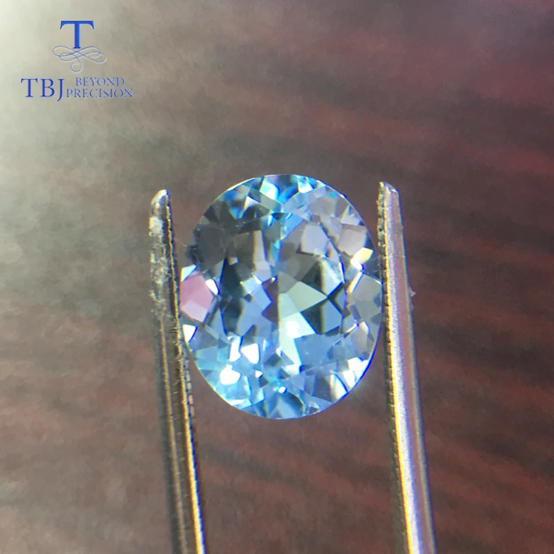 Tbj натуральный Небесно Голубой топаз Овальной Огранки 10*12 мм прибл. 5.85ct свободный