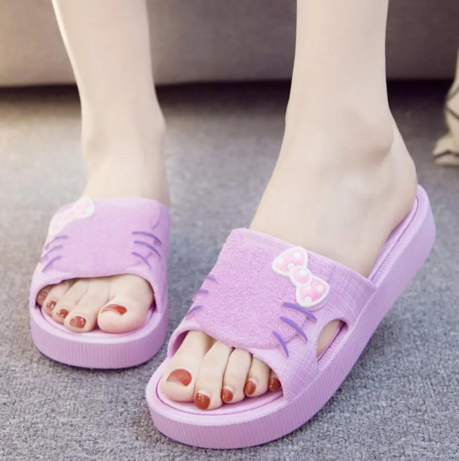 SAGYUA жаркое лето Для женщин Повседневное рисунок Hello Kitty котенок с рисунком Babouche