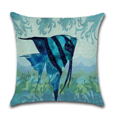 Морское дно морской Животные Чехлы хлопок белье черепаха Медузы наволочка диван