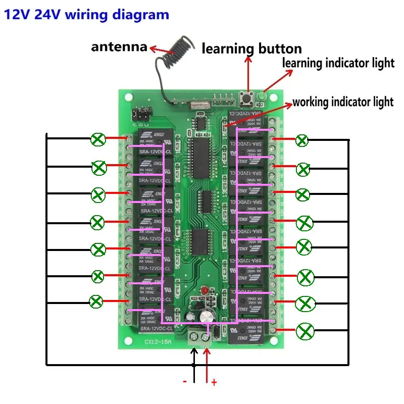 Новая простая Беспроводная система дистанционного управления 12 В 24 постоянного