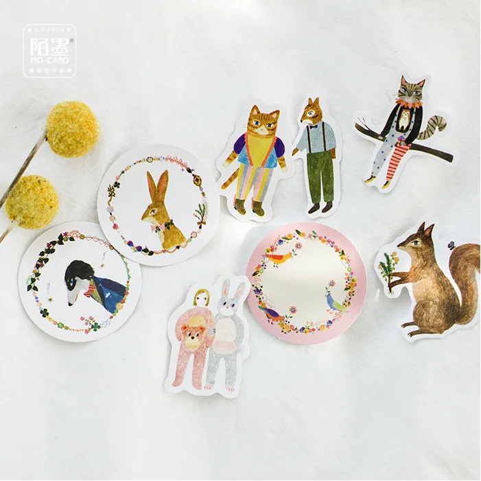 45pcs/pack Forest Concert Label Stickers Decorative Stationery Scrapbooking DIY Diary Album Stick | Канцтовары для офиса и