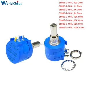 1 шт., серия 3590S, потенциометр 500, 1K, 2K, 5K, 10K, 20K, 50K, 100K, Ом, 3590S-2-103L, 3590S, 101, 102, 103, 104, 201, 202, 203, 501, 502, 503