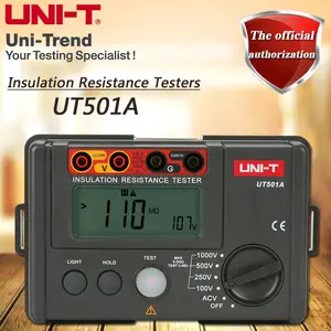 UNI-T UT501A Insulation Resistance Tester / 1000V Digital Megohmmeter / LCD Backlight