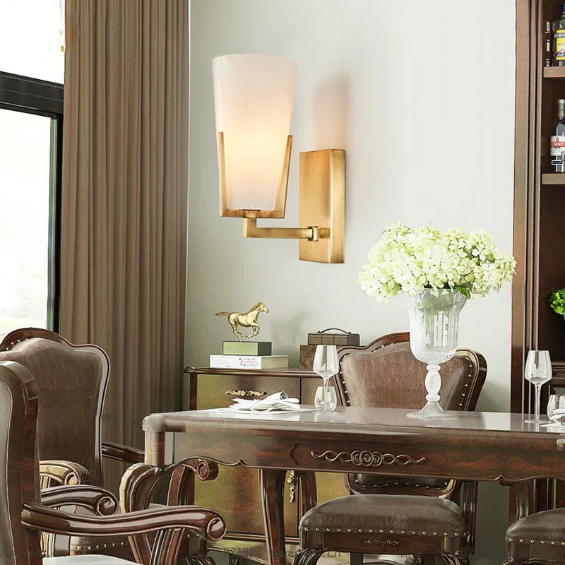 2019 New Arrival American Real Brass Wall Lamp Modern Light Home Lighting Restaurant Aisle Corridor Pub Cafe Shop Foyer | Лампы и